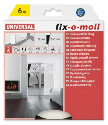 Produktbild von Schaumstoffdichtung fix-o-moll 6m x 10mm x 5mm