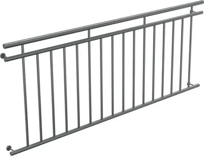 Produktbild von HAGO24 Französischer Balkon Fenstergitter Geländer Edelstahl Stabgeländer 225x90cm Julietbalustrade Scheinbalkon Vorstellbalkon Brüstungsgitter Austrittsbalkon