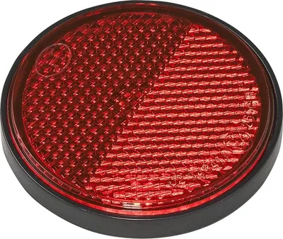 Produktbild von Reflektor rot 58mm selbstklebend mit Grundplatte