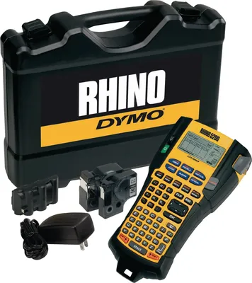 Produktbild von DYMO 5200 Hard Case Kit RHINO, Schwarz, LCD, 100 Buchstaben, 375 mm, 120 mm, 330 mm