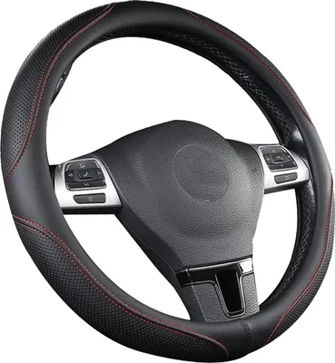 Produktbild von Microfibre Leather Steering Wheel Cover, 38 cm Sweat-Absorbing Breathable Car Steering Wheel Covers, Non-Slip Steering Wheel Cover, Auto Lenkrad Schutz