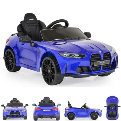 Produktbild von Moni Kinder Elektroauto BMW M4 Fernbedienung EVA-Reifen 2 Motoren Musikfunktion blau