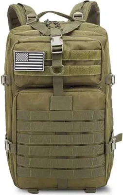 Produktbild von Großer Bundeswehr Rucksack 45l in Oliv (Grün), Militär Kampfrucksack, Molle Army 3-DayPack, US Assault Pack, BW Armee Outdoor Tasche
