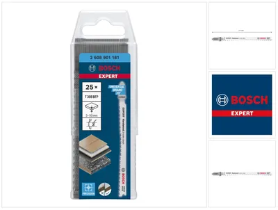 Zdjęcie produktu dla Bosch Expert Hardwood 2-side clean T308 BFP - Brzeszczot do wyrzynarki - do blatów kuchennych, płyt powlekanych tworzywem sztucznym - 25 sztuk - trzpień T - długość: 117 mm