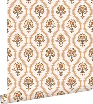 Obrázek produktu pro ESTAhome tapeta květinový vzor hnědá a béžová 50 x 900 cm