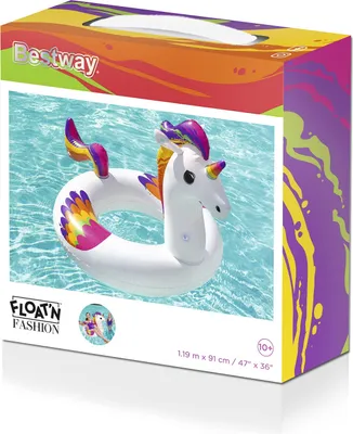 Immagine prodotto di Anello Bestway 36159 Unicorno, ruota, per bambini, gonfiabile, ruota per l'acqua, 119x91 cm