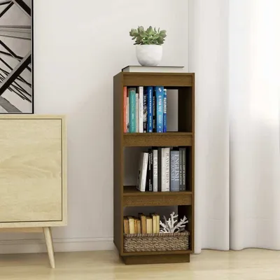 Produktbild von "2026 Promotion" Bücherregal - Standregal - Aktenregal - Honigbraun 40x35x103 Massivholz Kiefer - Wohnzimmerschrank CC27471