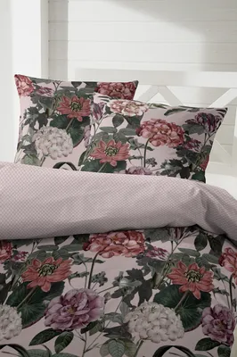 Produktbild von Primera Mako-Satin Bettwäsche 155x220 Blumen Wende altrosa  243215-44