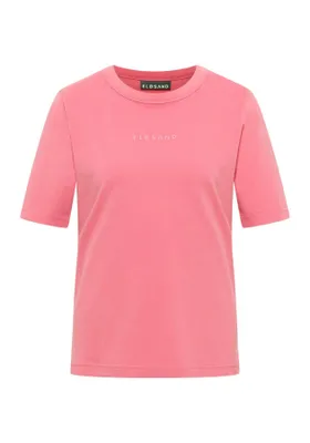 Produktbild von Elbsand Damen T-Shirt Siva in Hellrosa – Körpernah geschnittenes Shirt mit Halbarm & Logo-Print, Gr. XL