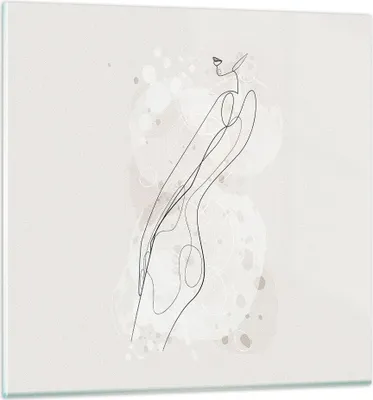 Produktbild von Bilder auf glas - Einteilig - Minimalismus Körper Frauen - 60x60cm - Glasbilder - Wandbilder - Bilder - zum Aufhängen bereit - Wanddekoration aus Glas - Glas Bilder - Wandbild auf Glas - GAC60x60-4831