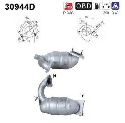 Produktbild von AS Katalysator Kat für RENAULT ESPACE IV (JK0/1) 30944D