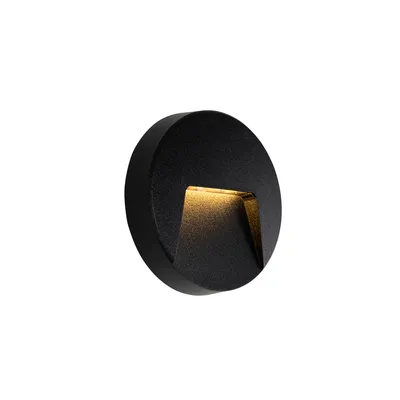 Produktbild von Außenwandleuchte Schwarz Rund inkl LED IP65 Avg