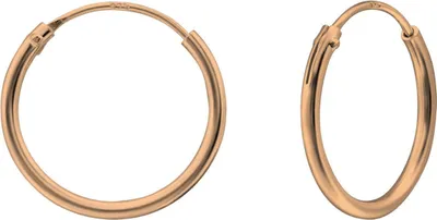 Produktbild von Creolen Ohrringe 925 Sterling Silber rosévergoldet 8-30mm Größe - 14 mm