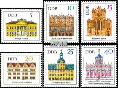 Produktbild von Briefmarken DDR 1967 Mi 1245-1250 (kompl.Ausgabe) gestempelt Bedeutende Bauwerke (I)