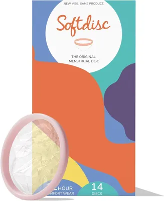 Produktbild von Softdisc Menstrual Discs | Einweg-Periodenscheiben | Alternative zu Tampon, Binde oder Tasse | Fassungsvermögen von 5 Super-Tampons | 14 Stück