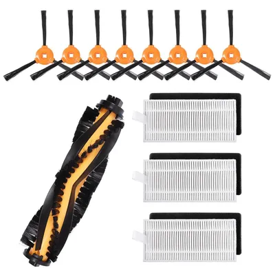 12-teilige Ersatzteil-Set für Roboterstaubsauger, HEPA-Filter, Bürsten