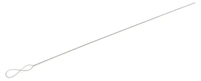 Produktbild von Vintageparts Gedrehte dünne Perlennadel 9 cm großes Schlaufenöhr silberfarben