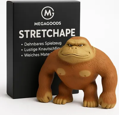 Produktbild von Gorilla Figur 8 cm witzige Deko Affe dehnbar Büro Dekofigur DE.