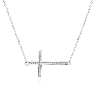 Immagine prodotto di Collana d'argento con croce e zirconi AGS1541/47