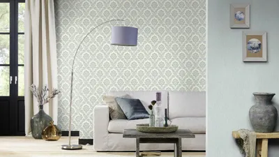 Produktbild von Rasch Vliestapete 570052 Trianon XIII textilstruktur blau, 10,05 x 0,53 m