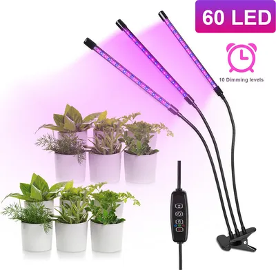 Immagine prodotto di Clanmacy 30Watt lampada per piante LED Grow Light - timer automatico 3-9-12 ore