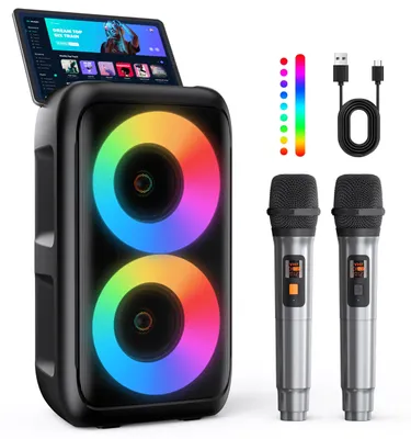 Immagine prodotto di Altoparlante Bluetooth portatile - Con microfono - 2 altoparlanti