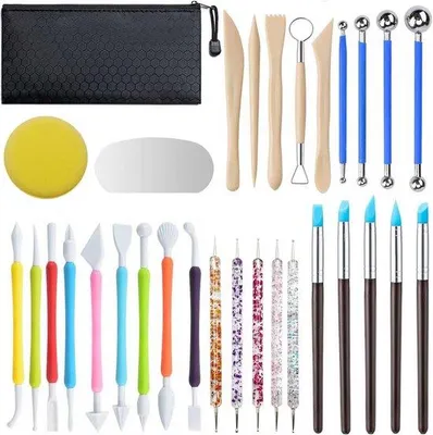Produktbild von Kunsthandwerk-Set – Keramikgestaltung – 31 Teile – 15 x 10 x 2 cm