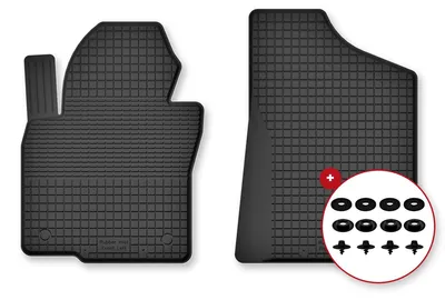 Produktbild von Gummi-Fußmatten Vorne für Toyota Prius V 2023- (Liftback) – 2-tlg, Schwarz, Semi-Universal, angepasst – Wielganizator Semi-Universal