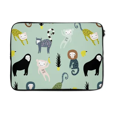 Produktbild von MuchoWow® Laptop Hülle 14 ZollAffe - Obst - Pastell Laptoptasche - Laptoptasche - Stoßsicher - Schutzhaube