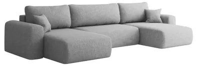 Zdjęcie produktu dla Sofa narożnik CAPRI U, z funkcją spania, do salonu, jasnoszary