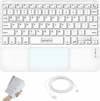 Immagine prodotto di Tastiera wireless - Bluetooth - con touchpad - SLIM - per smartphone, tablet e iPad