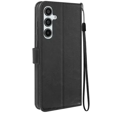 Immagine prodotto di Mayaxess, Custodia a portafoglio per Samsung Galaxy A35 5G Funzione stand con cinturino, nero