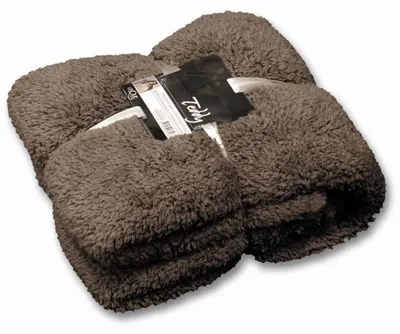 Productafbeelding van Unieke woonaccessoires | Knuffeldekentje 150x200 cm, taupekleurig