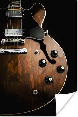 Produktbild von MuchoWow® Poster Eine E-Gitarre aus Holz 120x180 cm - Kunstposter