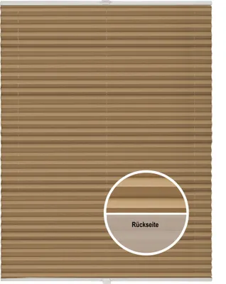 Produktbild von Plissee Thermo Klemmfix ohne Bohren Farbe: Cappuccino, Größe: 95x210 cm