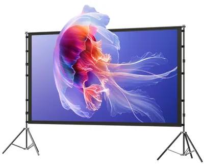 Produktbild von HOMCOM Beamer Leinwand Tragbar 100" 220x127cm 16:9 HD 4K/8K mit Klappbar Stativ