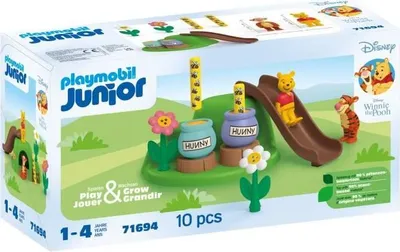 Produktbild von PLAYMOBIL Junior Winnie Puuh und Tigger mit Bienengarten, Disney, Ab 12 Monaten, 71694