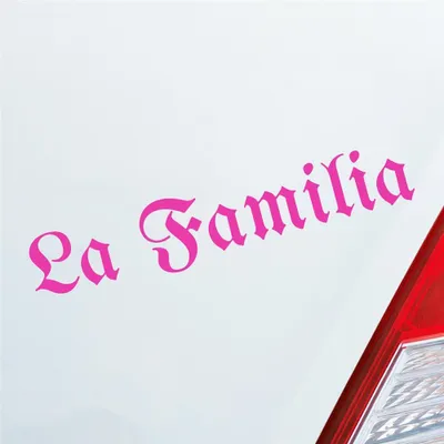 Produktbild von Auto Aufkleber La Familia Die Familie Freunde Friends Car 19x4 cm Pink Sticker Heckscheibenaufkleber