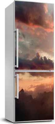Produktbild von Tulup Kühlschrankdekoration - 70x190 cm - Aufkleber auf dem Kühlschrank - Sunset berg