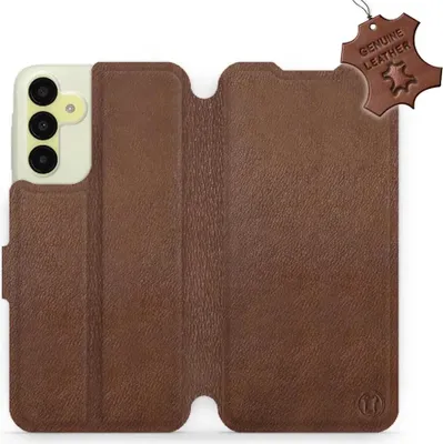 Produktbild von Echtleder Handyhülle für Galaxy A15 5G, Mobiwear Leather, Braun