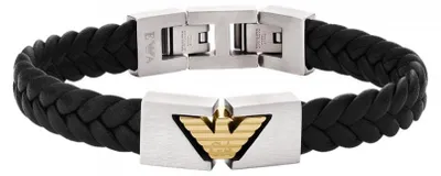 Image de Bracelets cuir Emporio Armani collection argent - homme