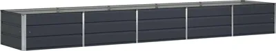 Produktbild von vidaXL Pflanzkübel Anthrazit 400 x 80 x 45 cm Stahl