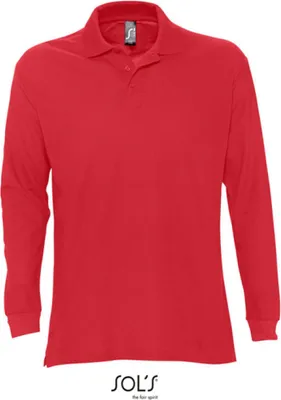 Produktbild von SOLs 11328 | Herren Longsleeve Poloshirt Star - Farbe: Red - Größe: L