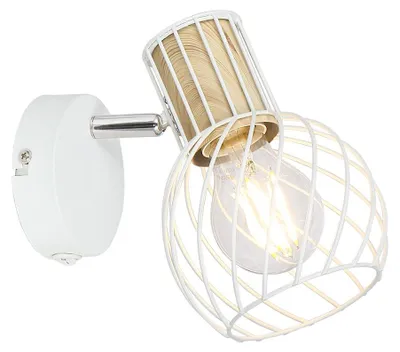 Produktbild von LED Wandleuchte, Weiß, Metall, schwenkbar, matt, E27, H 16,5 cm