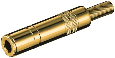 Produktbild von goobay Klinkenkupplung 6,35 mm stereo mit Knickschutz (Bulk)