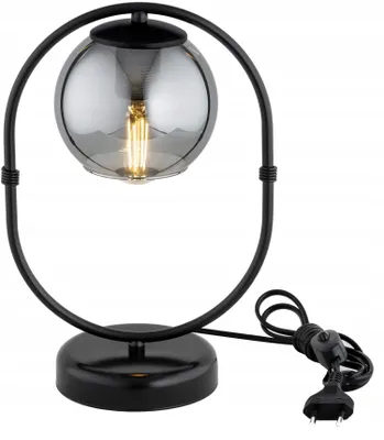 Produktbild von Tischleuchte 35 cm E27 Kugel Schirm Modern Beistelllampe