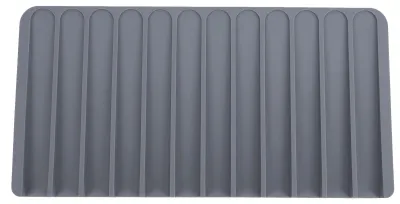 Image de Tapis de séchage en silicone autonettoyant pour vaisselle, protège-surface, idéal pour la cuisine, usage multifonctionnel, couleur gris