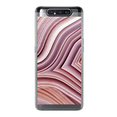 Produktbild von MuchoWow® Handyhülle Schutzhülle Hülle für Samsung Galaxy A80 Natursteine - Rosa - Großaufnahme Silikon Softcase Handy Hülle - Schutzdeckel