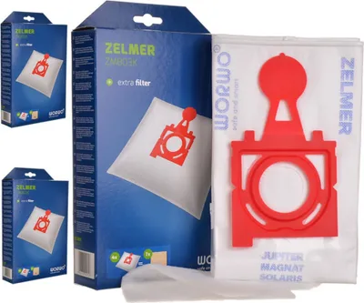 Immagine prodotto di 12 sacchetti per aspirapolvere WORWO (ZMB03K) compatibili con ZELMER Solaria, Magnat, Jupiter, Maxim (ZVC425HT 425SP)