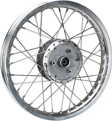Productafbeelding van Aluminium velg compleet, 1,60 x 16 inch, gepolijst / spaken van roestvrij staal, geschikt voor Simson S50, S51, S53, S70, S83, KR51, Schwalbe